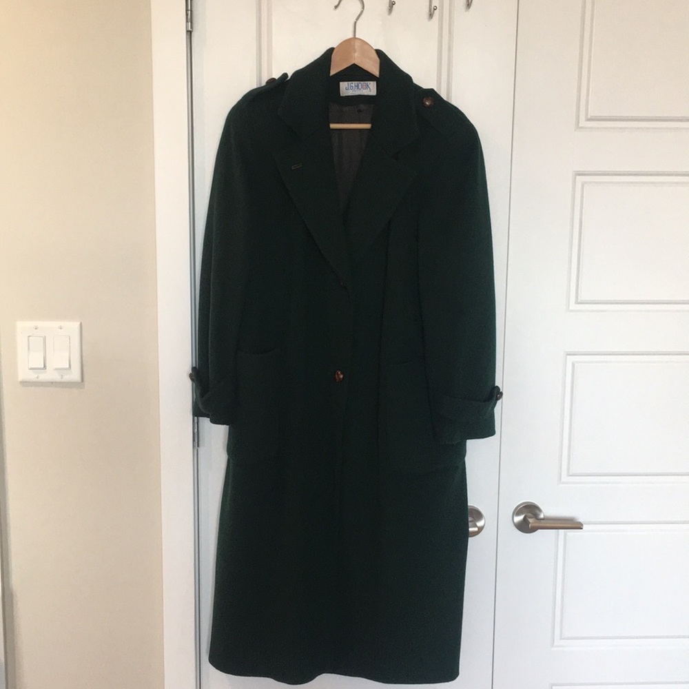 VINTAGE JG HOOK 100% Wool long coat